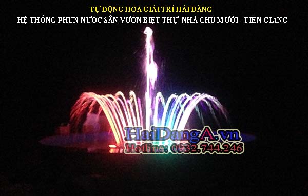 i phun nước nghệ thuật sân vườn biệt thự sân vườn nhà chú Mười - Tiền Giang