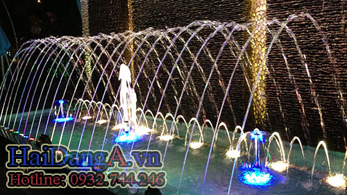 Đài phun nước nghệ thuật hồ hình chữ nhật tại Coffee 86 Quy Nhơn - Bình Định