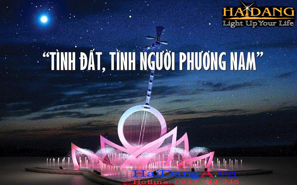 Bản thiết kế đài phun nước hình cây đàn kìm tại quảng trường Hùng Vương - Bạc Liêu