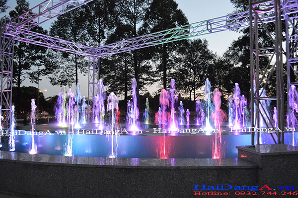 Hệ thống phun nước hồ và phun nước âm sàn tại quảng trường tỉnh Đồng Nai