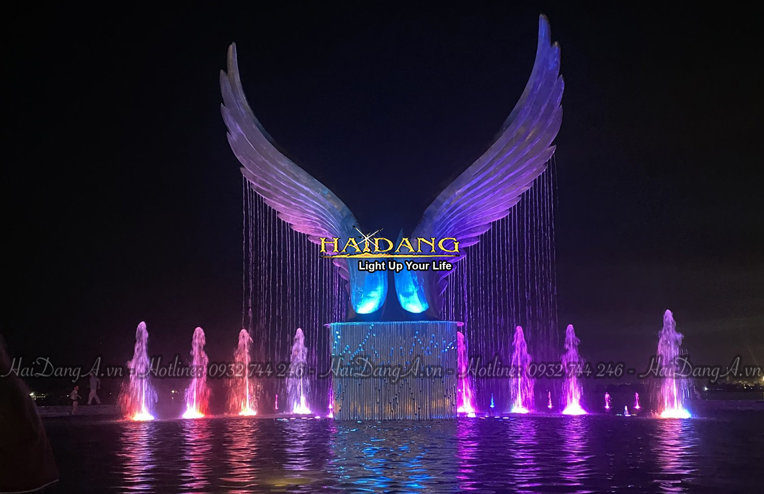 Cánh chim phun nước biểu tượng của dự án Aqua City Novaland Biên Hòa Đồng Nai