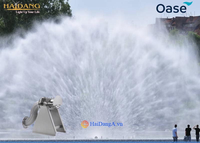 Hình ảnh ứng dụng vào nhạc nước của Vòi phun màn nước Oase Water Screen XL góc nghiêng