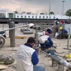 Thi công nhạc nước Vạn Phúc bởi nhân viên công ty Hải Đăng