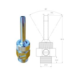 Vòi phun nước tia đơn HDN-S1 21 đồng thau mạ crome