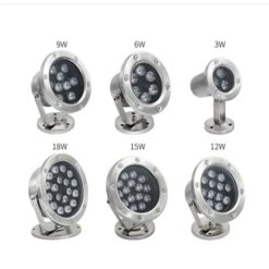Đèn LED âm nước toàn thân inox 304 đổi màu tự động 24V