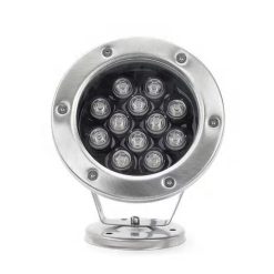 Đèn LED âm dưới nước 12W đơn sắc hoặc đổi màu tự động 24V chống thấm nước IP68 toàn thân bằng inox 304