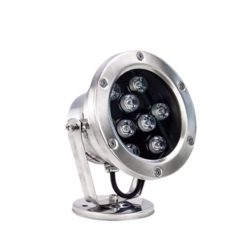 Đèn LED âm dưới nước 9W đơn sắc hoặc đổi màu tự động GRB 1in1