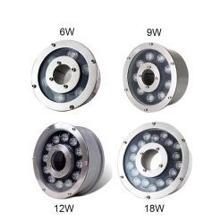 Đèn LED âm nước có lỗ tròn ở tâm vỏ bằng hợp kim nhôm 24V