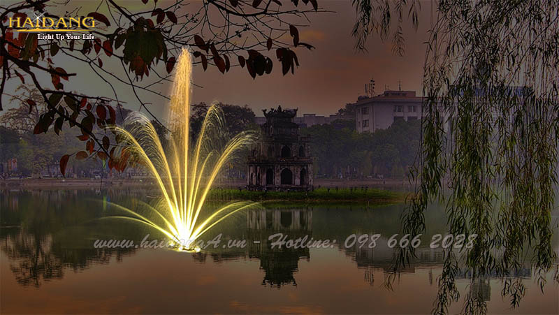 Thiết kế đài phun nước phao nổi hồ gươm Hà Nội