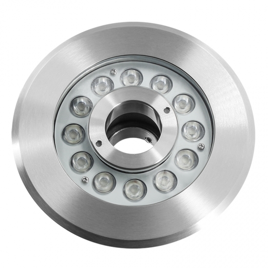 Đèn LED âm nước lỗ giữa D42 36W GRB 3in1 đổi màu tự động toàn thân inox 304