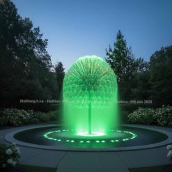 Vòi phun nước quả cầu hồ nước hình tròn