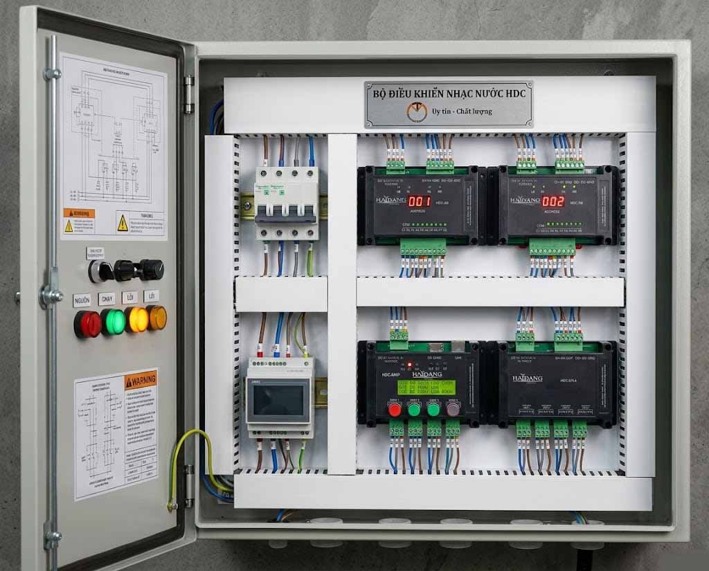 Cầu giao tự động và các bộ điều khiển nhạc nước HDC trong tủ điều khiển