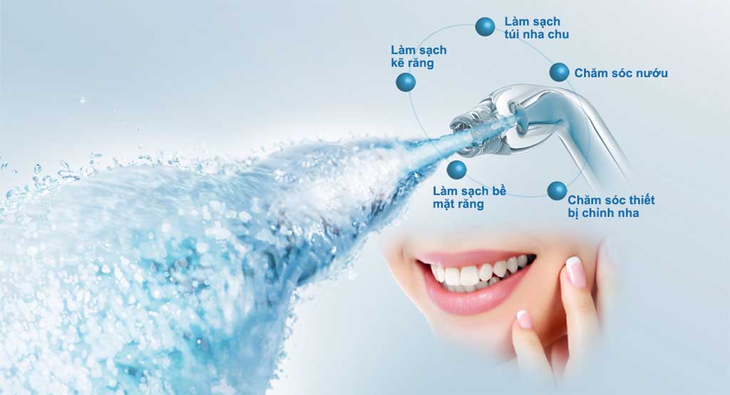 Chức năng làm sạch của máy tăm nước
