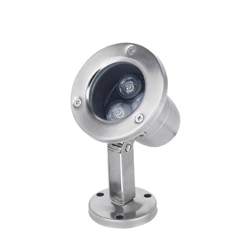 Đèn LED âm nước chân đế chống nước IP68 toàn thân inox 304 24V đổi màu tự động 3W