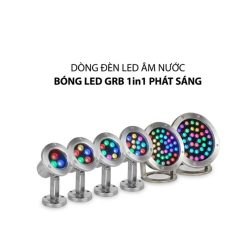 Đèn LED âm nước chân đế chống nước IP68 toàn thân inox 304 24V đổi màu tự động các công suất đa dạng