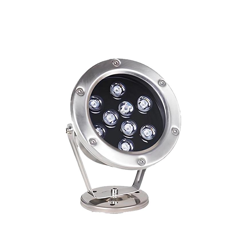 Đèn LED âm nước chân đế chống nước IP68 toàn thân inox 304 24V đổi màu tự động công suất 9W