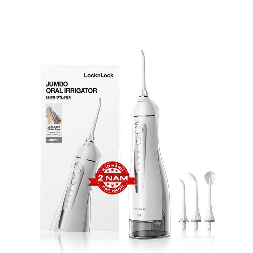 Máy Tăm Nước LocknLock Jumbo Oral Irrigator 300ml - ENR166GRY Chính Hãng