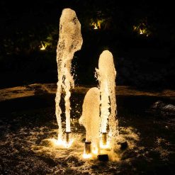 Đầu phun nước sủi bọt Foam Jet các loại phun rực rỡ đèn LED âm nước có lỗ tròn chiếu sáng ban đêm