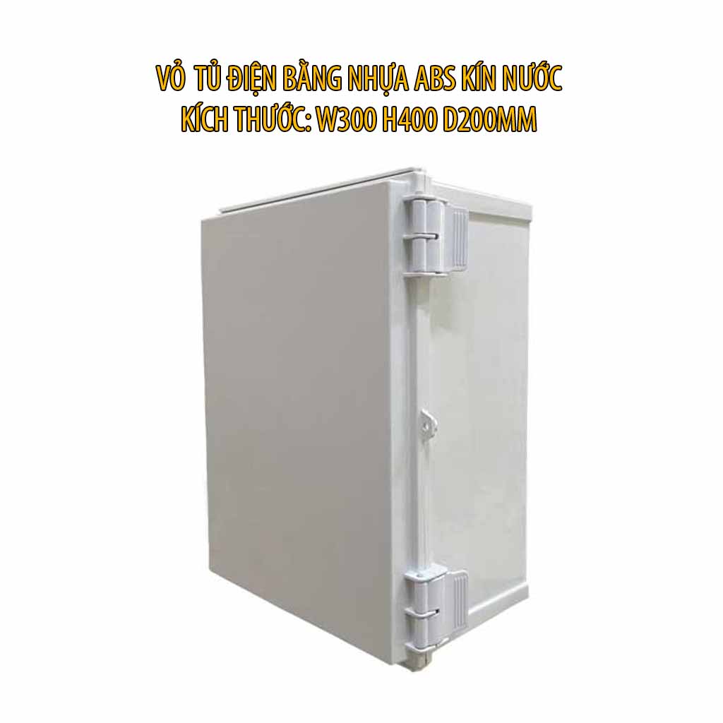Vỏ tủ điện bằng nhựa ABS kín nước dùng trong nhà hoặc ngoài trời kích thước W300 H400 D200MM