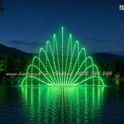 Bộ phun nước hình đuôi chim công 15 tia đơn 34 màu xanh lá cây độc đáo