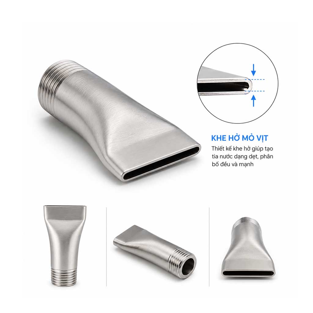 Khe hở của Đầu Phun Mỏ Vịt Bằng Thép Không Gỉ SS304