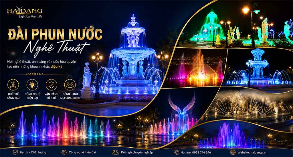 Đài phun nước nghệ thuật là gì Cấu tạo của nó ra sao